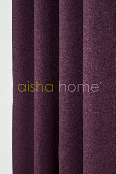 Aisha Home Keten Görünümlü Blackout Termal Karartma Işık Geçirmez Fon Perde M...