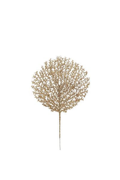 BraziPremium Decorațiune pentru brad de Crăciun, creangă de coral, 48 cm, aurie