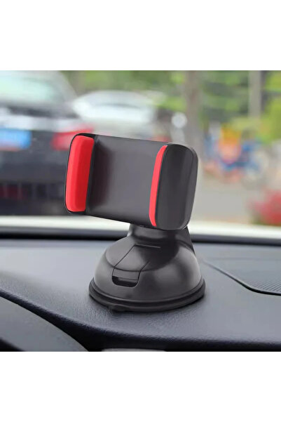 Choice حامل هاتف محمول للسيارة أسود وأحمر مزود بكوب شفط، مشبك عالمي قابل لتعد...