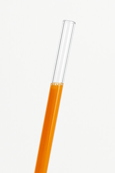 PERLAEVKAHVE 6-Piece Clear Glass Straw Set – Eco-Friendly, Washable, and Durable Straws