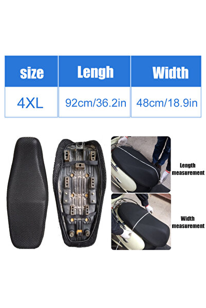 Choice8 XXXXL AUTCOAT 1Pcs Breathable 3D Mesh Motorcycle Moped Motorbike Scoo...
