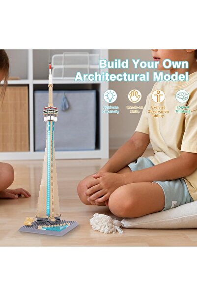 REZZOSS CN Tower World Landmark Building Set Blocks Bricks Architecture Building Kit,