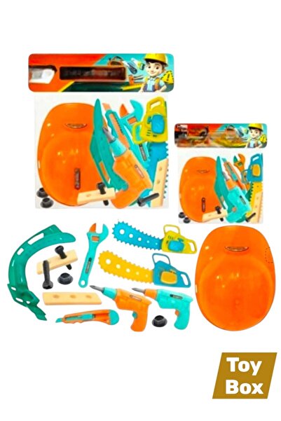 Toybox Toy Box Tool Set Toys for Kids, Pretend PlaySet, Carpenter Pretend Toolbox Construction Tools, Role