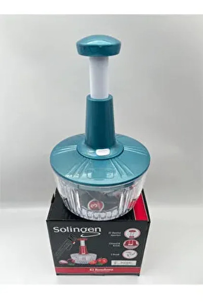 PDESİGN Solingen 3-Blade Stainless Steel Press-Type Hand Rondosu Bas Kes Manu...