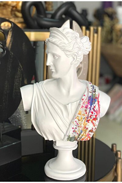 Mirsa Global Diana Büst Büyük Boy Heykel Renkli Soyut