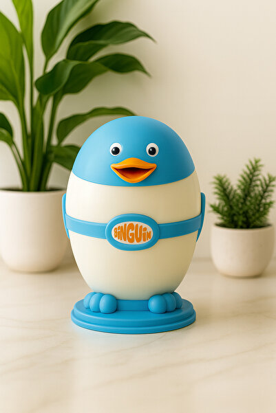 NETAKS Binguin 4,5 Litre Penguen Şekilli Çöp Kovası – Çocuk Odası Dekoratif Çöp Kutusu