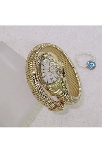 Clariss Snake Model Gold Wristwatch