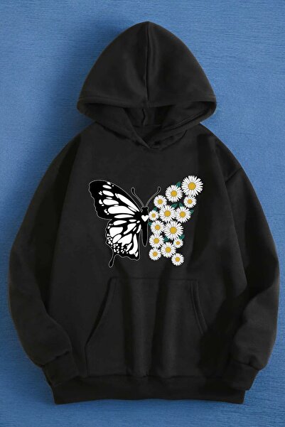 trendypassion Hanorac oversize cu imprimeu fluture Daisy