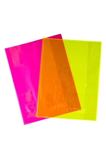 ANTBRO Set 2 Invelitori A4 transparente in Culori Neon – Folii Protectoare Premium pentru Caiete s