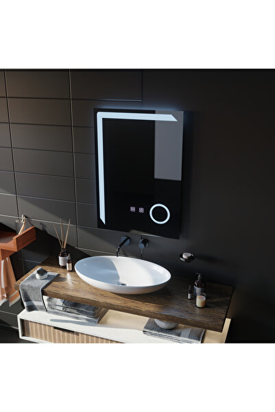 Alessandro DESIGN Καθρέφτης αφής LED Monfrer με σύστημα αποθάμβωσης, μεγεθυντ...