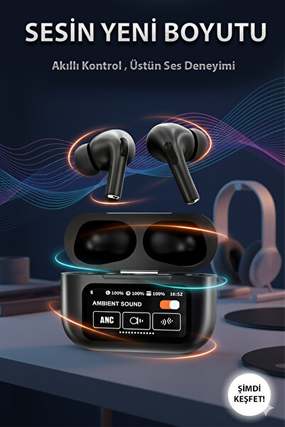 Gameyal Dokunmatik Ekranlı Bluetooth Kablosuz Kulaklık ANC Gürültü Engelleme ...