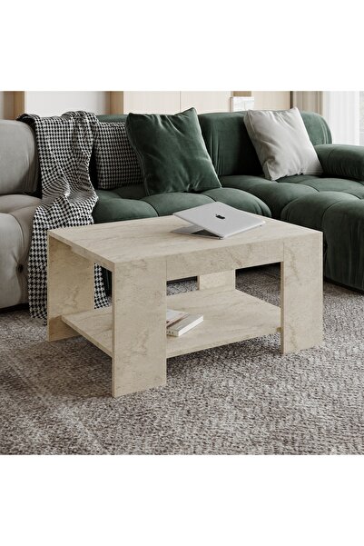 İNARCH DİZAYN Lina Orta Sehpa – Modern Minimal Tasarım Traverten