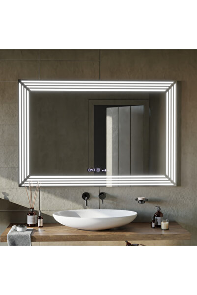 ALC-Shop Oglinda LED Rectangulara, 120x80cm, Venezia Senzor MotionGlow Marcello, Sistem Dezaburire, Dimabila