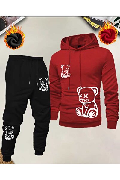 ORVIO Group Men's Scary Teddy Bear Printed Suit