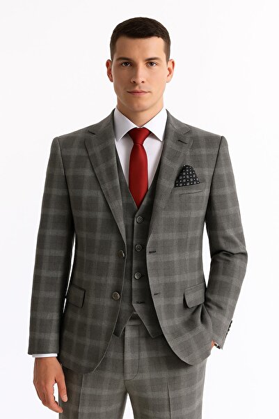 BRUEGEL Yelekli Takım Elbise Slim Fit Erkek