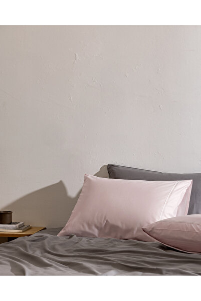 Madame Coco Modena 100% Cotton 2-Piece Pillowcase - Powder/White