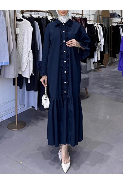 Ghisa DÜĞME FIR FIR DETAYLI ELBİSE