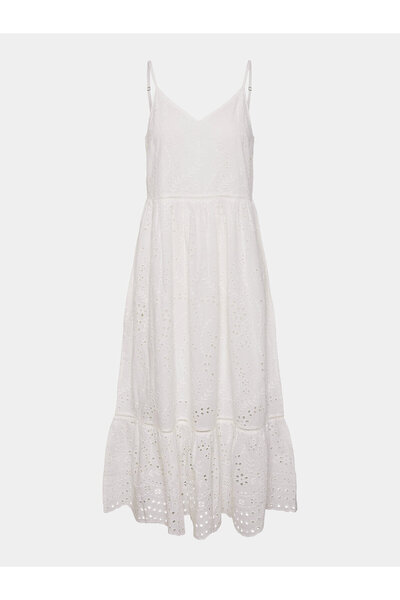 YAS Γυναικείο Καλοκαιρινό Φόρεμα 26032686 Λευκό