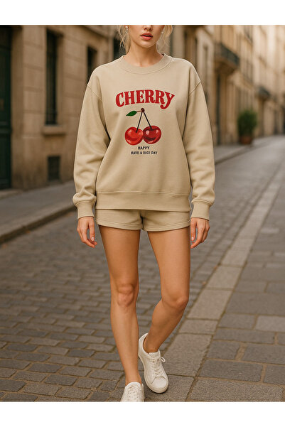 trendypassion Hanorac unisex cu imprimeu HappyCherry Design