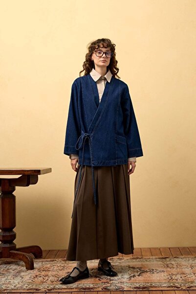 Ceylan Otantik Denim Double Breasted Jacket