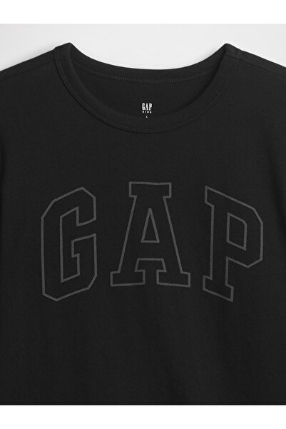 GAP Erkek Çocuk Siyah Logo T-Shirt
