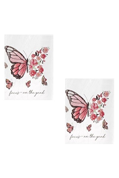 ANTBRO A4 Cover Set of 2 Pieces, Transparent, Pink Butterflies