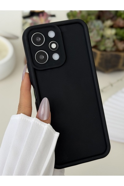 Go Aksesuar Redmi 12 Uyumlu Mat Lansman Parmak İzi Bırakmaz Esnek Silikon Kılıf