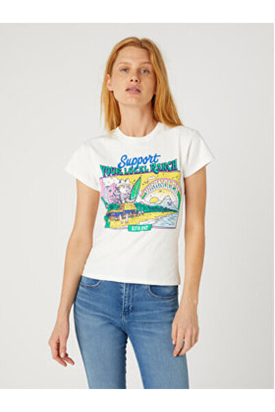 WRANGLER Γυναικείο T-Shirt W7FDEEW02 112332013 Λευκό