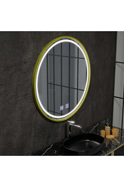 ALC-Shop Oglinda LED Rotunda, 50cm, Glanz Touch, Sistem Dezaburire, Dimabila