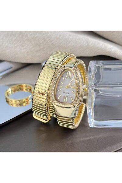 Clariss Snake Model Gold Wristwatch