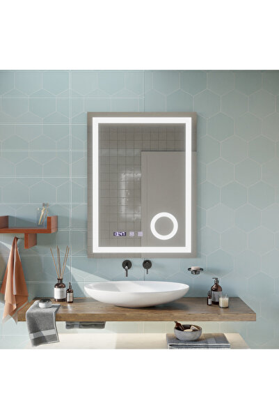 ALC-Shop Oglinda LED Touch Manfred Sistem Dezaburire, Ceas si Temperatura 60x...