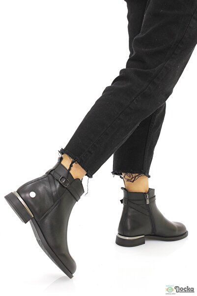 Mammamia Kadın Hakiki Deri Ortopedik Günlük Düz Taban Klasik Bot M26/KB8380