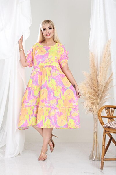 mervemoda Women Summer Plus Size Dress
