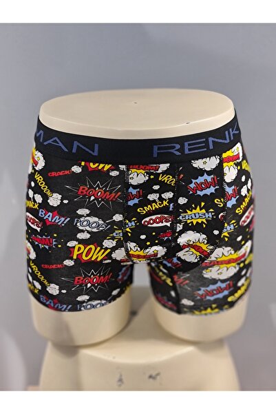 RENK MAN Boxer elastic din bumbac cu modele pentru bărbați