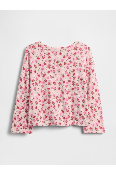 GAP Kız Bebek Pembe Mix & Match Düşük Omuz T-Shirt