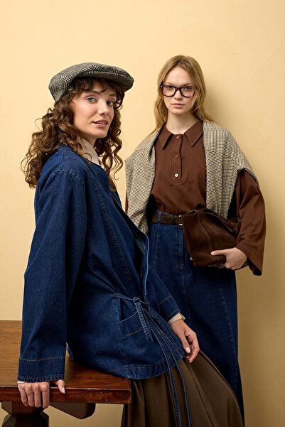 Ceylan Otantik Denim Double Breasted Jacket