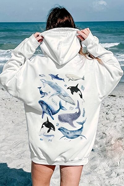 trendypassion Whales Printed Oversize Sweatshirt