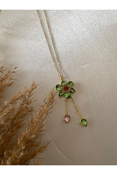 staınless steel قلادة ايديليا واي من الفولاذ على شكل زهرة