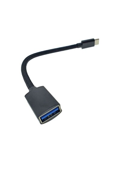 Bibilel Cablu OTG 3.0 USB-C Masculă la USB-A Mamă, Ranforsat, 15 cm, Negru