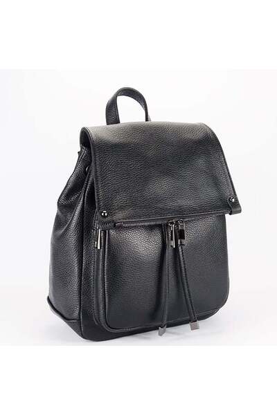 SOFILINE Rucsac mare negru din piele naturală B-8914 M6