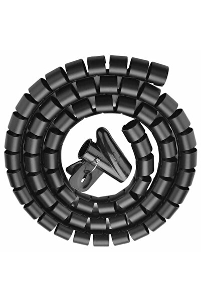 SOHO Organizator spiralat pentru cabluri, 3 m x 25mm, Negru