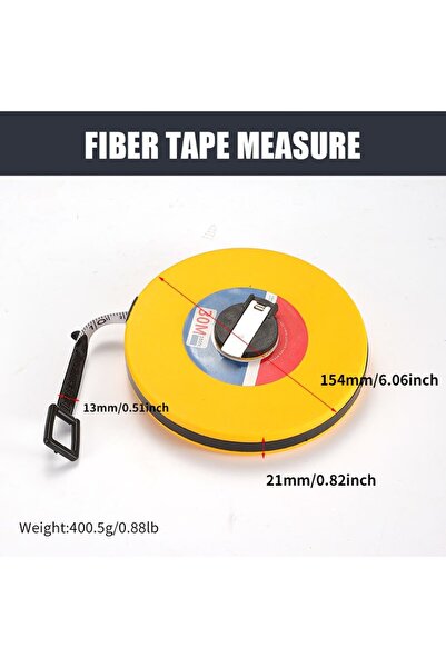 Choice1 1 قطعة أدوات قياس 30 متر / 20/30/50/100 متر مسطرة قياس شريط قياس شريط...