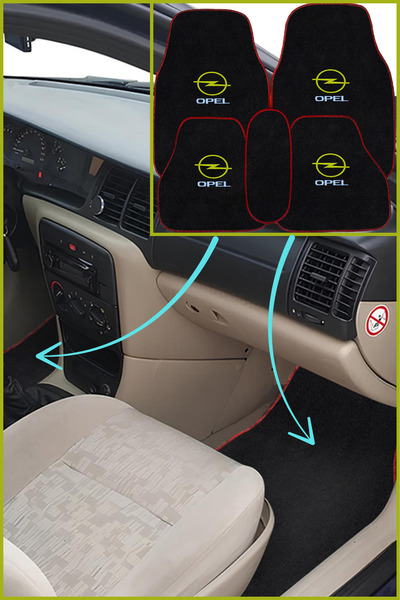 TUSBA MARKET Opel Vectra B Kasa Uyumlu Araç Oto Halı Paspas (1995-2002) – 5 P...