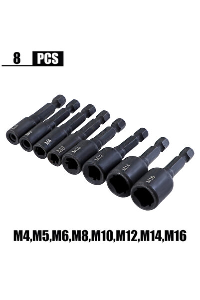 Choice1 8pcs Tap Socket 6pcs Tap Die Sket Adapter 1/4 '' Hex Shank Machine Sc...