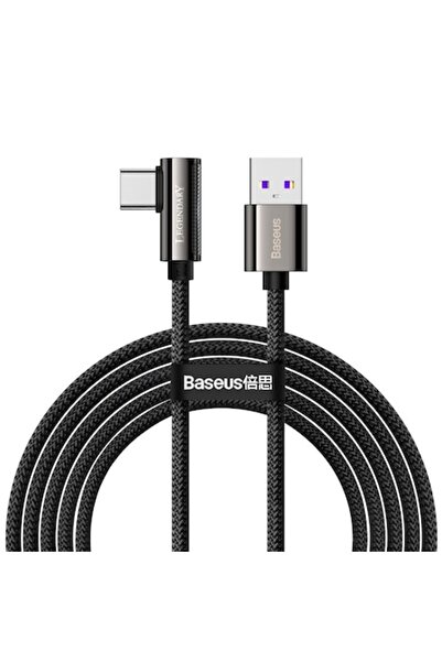 Baseus Cablu de încărcare USB USB-A la USB-C Legend Elbow, 66W, 2m, negru