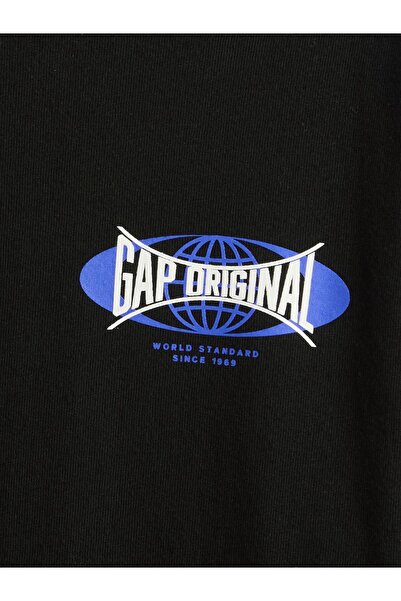 GAP Erkek Çocuk Siyah 2-in-1 Graphic Baskılı T-Shirt