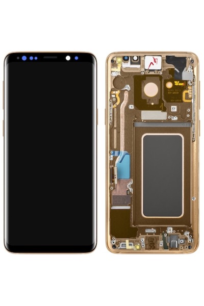 Samsung Galaxy S9+ G965 Touchscreen Display with Frame - Gold (Service Pack GH97-21691E)