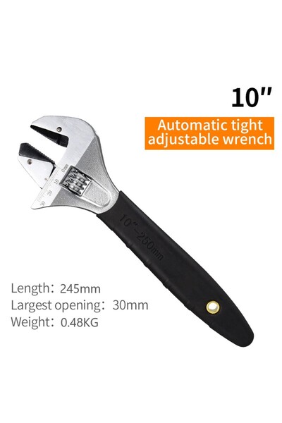 Choice1 10 inch Adjustable Ratchet Wrench with Non-Slip Handle, Plumbing Bath...