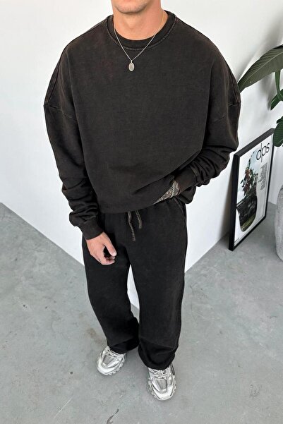 HAFKAGİYİM Καφέ Basic Washable Oversize Sweat