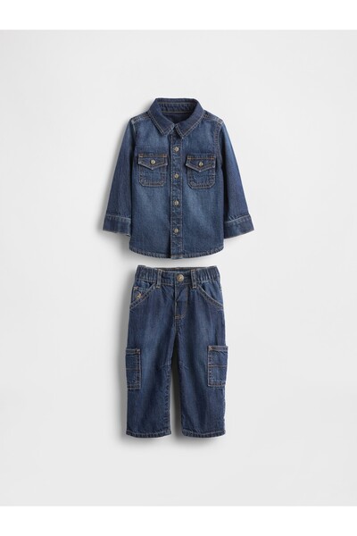 GAP Bebek Lacivert Denim Outfit Set